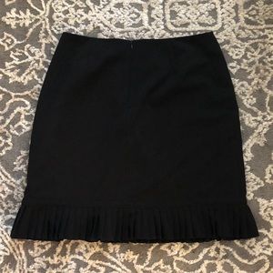 Laura Scott | Black Ruffle Fringe Trim Skirt - 12P
